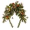 National Tree Company Pre-Lit Artificial Mailbox Swag Decoration, Green, Wintry Pine, LED Lights, Decorated with Frosted Branches, Berry Clusters, Pine Cones, Christmas Collection, 3 Feet